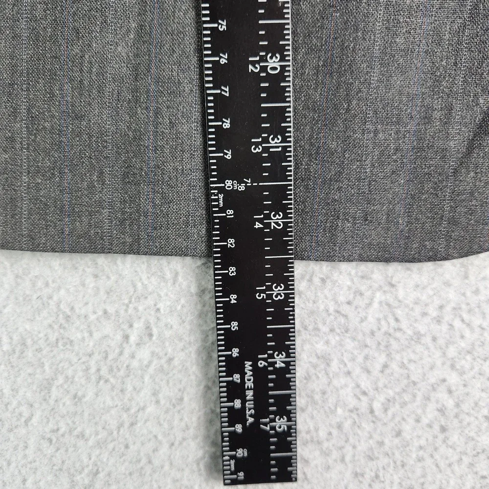 John Alexander Suit‎ Mens 46R x 41W Gray Worsted Wool Pinstripe 2pc Blazer Pants